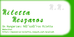 miletta meszaros business card